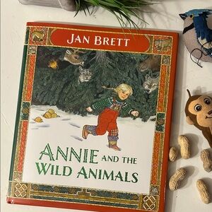 Annie and the Wild Animals Book by Jan Brett NEw hardcover winter tales book